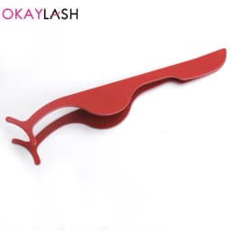 OKAYLASH Stainless Gold False Eyelash Tweezers Rose Gold Fake Eye Lash Extension Multi Color Applicator Clamp Private Label
