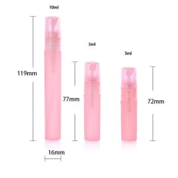 5pcs 3ml/5ml/10ml Empty Portable Atomiser Spray Bottles Perfume Pen Vials Makeup Cosmetic Plastic PP Travel Sample Containers