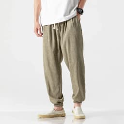 Japanese-Style Retro Streetwear 2020 Summer Men Cotton Linen Sweatpants Trousers Men Casual Harem Pants Breathable Men Joggers