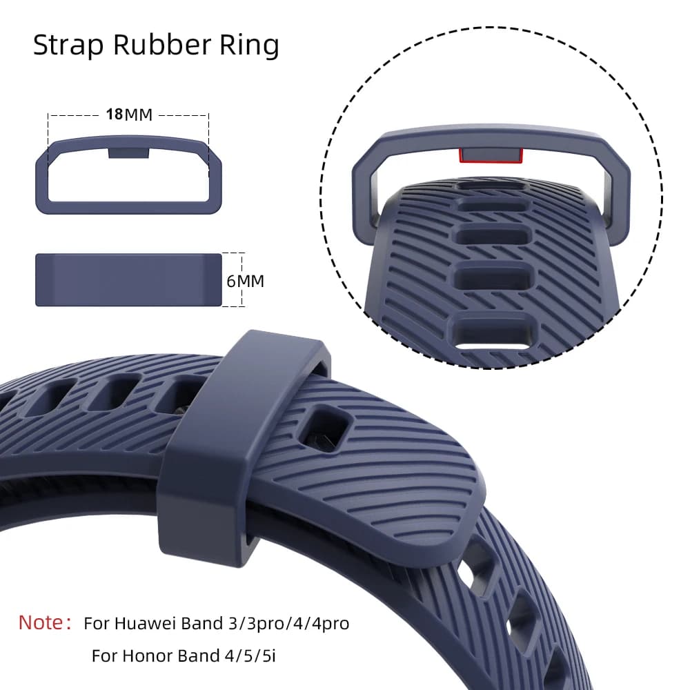 3 Pcs Rubber Ring Retaining Ring For Honor band 4 5 Wristband BandFor Huawei Band 3 4 Pro Strap Keeper Security Holder Retainer