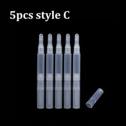 1/2/3/5pcs Transparent Twist Nail Twist Pens Empty Transparent Nail Oil Pen with Brush Cosmetic Container Pen Lip Gloss Tubes