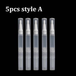 1/2/3/5pcs Transparent Twist Nail Twist Pens Empty Transparent Nail Oil Pen with Brush Cosmetic Container Pen Lip Gloss Tubes