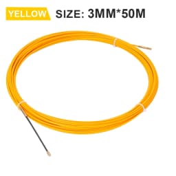 3mm 5-50M Fiberglass Fish Tape Cable Puller Electrician Wire Threading Aid Tool Conduit Through Wall Electrical Cable Guide