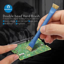 Anti-Static Brush Double Head Insulation Hard Brush Clean Dust Repair Tool ESD Safe Kit For Mobile Phone Motherboard PCB BGA SMD