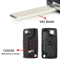 KEYYOU Replacement Car Key Shell Flip For Fiat Scudo Ulysse Fit Lancia Phedra HU83/VA2 Blade CE0523 CE0536 2/3/4 Button Fob Case