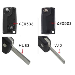 KEYYOU Replacement Car Key Shell Flip For Fiat Scudo Ulysse Fit Lancia Phedra HU83/VA2 Blade CE0523 CE0536 2/3/4 Button Fob Case