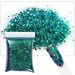50G Chameleon Glitter Hexagon Paillette Nail Sequins Flakes Mixed Color Shift Glitter Nail Art Flake Manicure Chunky Glitter #M9