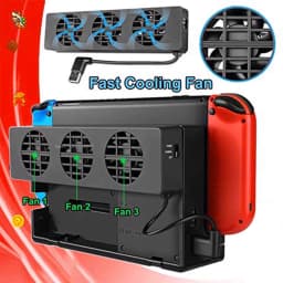 Cooling Fan for Nintendo Switch NS Original Stand Game Console Dock Cooler with 3-Fan USB Cooling Fan for Nintend NS NX