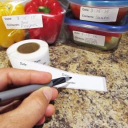 1 Roll Self-Adhesive Removable Freezer Refrigerator Food Storage Paper Sticker Labels White Date Stickers For Home Storage Tags