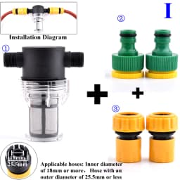 1/2 3/4 Inch Garden Watering Filter Agriculture Irrigation Hose Filter Water Pipe Quick Connector Car Washing Water Pump Filter