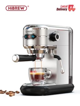 HiBREW Coffee Maker Cafetera 20 Bar Inox Semi Automatic Super Slim ESE POD& Powder Espresso Cappuccino Machine Hot Water H11