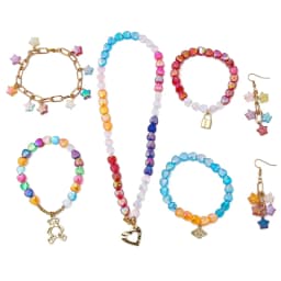 100pcs Transparent AB Color Five-pointed Star Heart Acrylic Beads Loose Spacer Beads for Jewelry Making DIY Bracelet Accessories
