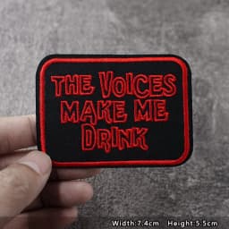 ORIGINAL Iron On Patches Apparel Sewing Fabric Handmade Appliques For Clothing Music Stickers Badges Parche BLACK