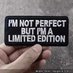 ORIGINAL Iron On Patches Apparel Sewing Fabric Handmade Appliques For Clothing Music Stickers Badges Parche BLACK