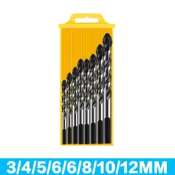 3-12mm Multifunctional Glass Drill Bit Triangle Diamond Drill Set Ceramic Tile Concrete Brick Wood Punching Hole Saw Metal Drill