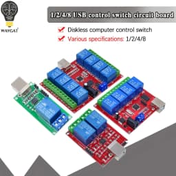 5V 12V 1 2 4 8 Channel USB Relay Control Switch Programmable Computer Control For Smart Home PC Intelligent Controller
