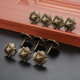 10Pcs 20*22mm Umbrella/Four-leaf Clover Upholstery Nails Jewelry Wood Box Sofa Furniture Decorative Tacks Studs Pushpin Doornail