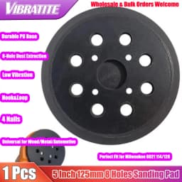 5 Inch 8 Holes Hook & Loop Sander Backing Pad Replacement Pad for Milwaukee 6021-21 Ryobi RS290 Craftsman 31511217