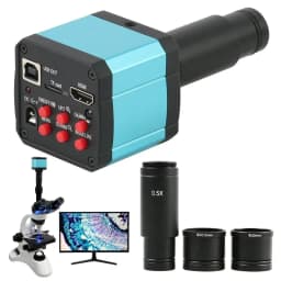 4K 2K 48MP 1080P 55MP HDMI USB Electronic Eyepiece Video Microscope Camera Mounting Size 23.2mm With Ring Adapters 30mm 30.5mm