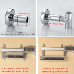 Bathroom Shower Lift Rod Fixed Base/Lift Pipe Bracket/Extended Lengthened Wall Distance Repair Accessories
