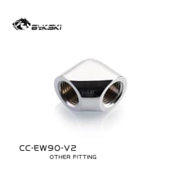 Bykski Angle 90 Fitting Double Female 90 Degree Connector Brass Joint Use for Water Cooling Elbow G1/4'' Thread CC-EW90-V2