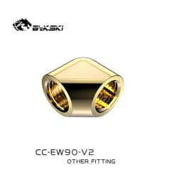 Bykski Angle 90 Fitting Double Female 90 Degree Connector Brass Joint Use for Water Cooling Elbow G1/4'' Thread CC-EW90-V2