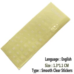 SR Clear Smooth Keyboard Stickers Letter 6 Language Russian German Spain Italy English Japan for Computer Laptop Accessories