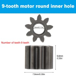 1pc Motor Gear 9 /11 /12/13/ 14/15 Teeth Replaceable Motor Gears for RS550 10.8V / 12V / 14.4V / 16.8V / 18V / 21V DC Motors
