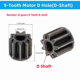 1pc Motor Gear 9 /11 /12/13/ 14/15 Teeth Replaceable Motor Gears for RS550 10.8V / 12V / 14.4V / 16.8V / 18V / 21V DC Motors