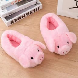 Winter Women Warm Indoor Slippers Ladies Fashion Cute Pink Pig Shoes Women's Soft Short Furry Plush Home Floor Slipper SH467