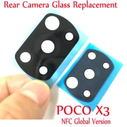 For Poco X3 Rear Back Camera Glass Lens With Frame For Xiaomi POCO X3 NFC / Poco X3 Pro / Poco X3 Cell Phone Repair