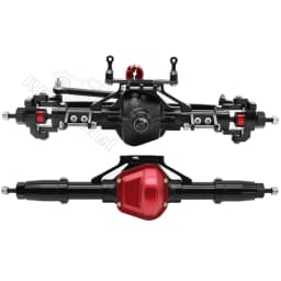 Metal CNC Front Rear Axle with Servo Base for 1/10 RC Rock Crawler Car Axial SCX10 RC4WD D90 Upgrade Parts