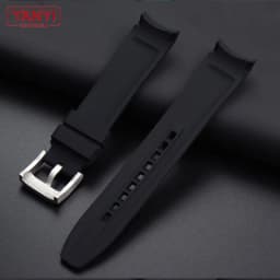 High-quality Rubber Watchband 18mm 20mm 21mm 22mm Bracelet for S-Eiko Omega Moonswatch Rolex Watch Band Curved End Watch Strap
