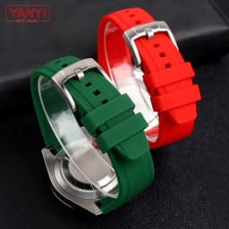 High-quality Rubber Watchband 18mm 20mm 21mm 22mm Bracelet for S-Eiko Omega Moonswatch Rolex Watch Band Curved End Watch Strap
