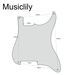 Musiclily Pro 4 Hole Guitar ST Pickguard Blanks Material for ST Style Guitar Custom