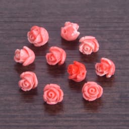 10pcs 6mm 8mm 10mm Flower Shape Gradient Color Artificial Coral Shell Powder Loose Beads for Jewelry Making DIY Crafts Findings