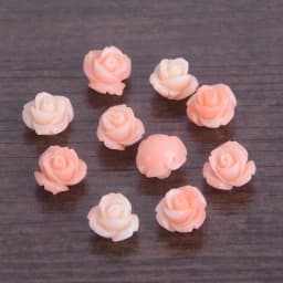 10pcs 6mm 8mm 10mm Flower Shape Gradient Color Artificial Coral Shell Powder Loose Beads for Jewelry Making DIY Crafts Findings