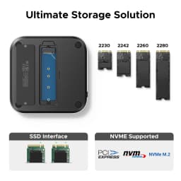 UGREEN USB HUB Docking Station for Mac Mini M4/M5/M6 M.2 NVMe SSD 8TB Max 10Gbps USB-A&C Ports SD&TF 170MB/s USB Splitter Dock