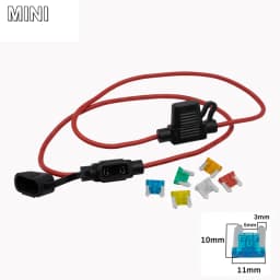 1set MINI/Small/Medium Car Waterproof Fuse Box Blade Type In Line Fuse Holder Power Socket 18/16/14/12/10AWG 7.5A10A20A30A40A50A