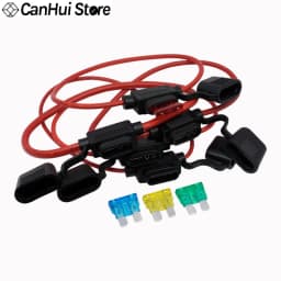1set MINI/Small/Medium Car Waterproof Fuse Box Blade Type In Line Fuse Holder Power Socket 18/16/14/12/10AWG 7.5A10A20A30A40A50A