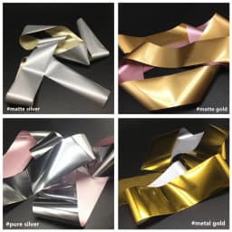1m Holographic Nail Foil Stickers Mirror Effect Nail Art Transfer Paper Matt Purple Transfer Decals Matte Golden Nails Manicure