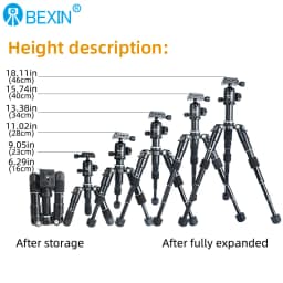 Portable Mini Tripods Profesional Aluminum Stand Live Video Recording For Universal SLR Camera Smartphone