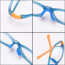 Kachawoo Children Square Eyeglasses Optical TR90 Kids Glasses Frames Flexible Boys Girls Protective Silicone Blue Pink Black