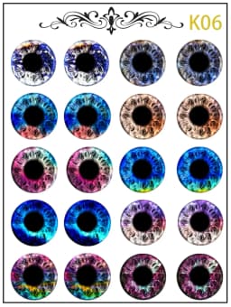 New Blythe Doll Eye Piece Pattern Paper DIY Doll Eye Accessories