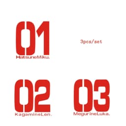 Brdwn V+ 01 Miku 02 Rin/Len 03 Luka Cosplay Tattoo Stickers