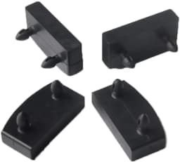 12PCS Black Plastic Square Replacement Sofa Bed Slat Centre End Caps Holder Inner Rubber Sleeve For Wooden Bed Bunks Frame Parts