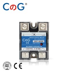 CG ZGT-40DA 10A 25A 40A Single Phase DC To AC SSR Heat Sink 24-480VAC Relay Input 3-32VDC With Plastic Cover Solid State Relay