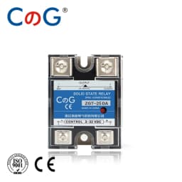 CG ZGT-40DA 10A 25A 40A Single Phase DC To AC SSR Heat Sink 24-480VAC Relay Input 3-32VDC With Plastic Cover Solid State Relay