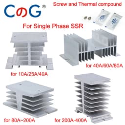 CG ZGT-40DA 10A 25A 40A Single Phase DC To AC SSR Heat Sink 24-480VAC Relay Input 3-32VDC With Plastic Cover Solid State Relay