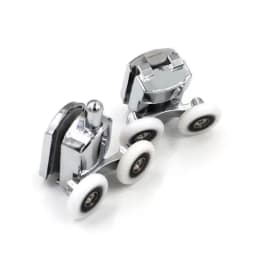 23/25/27mm Zinc Alloy Double-Wheel Sliding Shower Door Roller Bearing Wheel Runners Replacement for 12-14mm glass